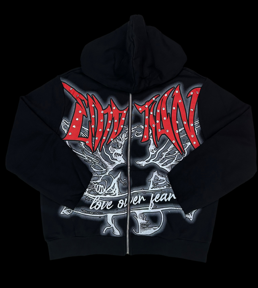 “Graffiti” Rhinetone Hoodie